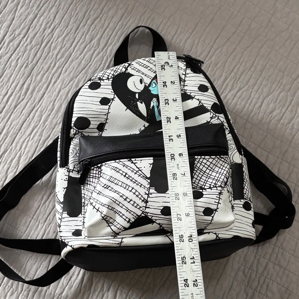 Disney Nightmare Before Christmas Jack & Sally Patchwork Mini Backpack